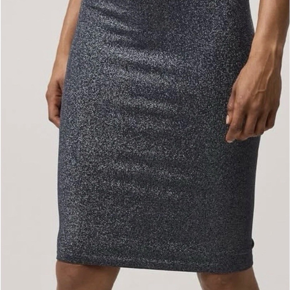 Aerie Shimmer Pencil Skirt - Dark Gray